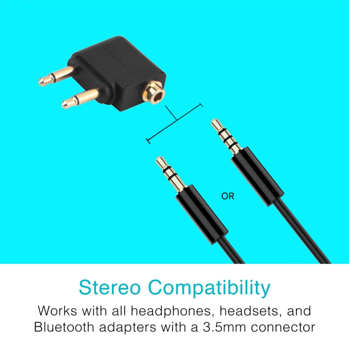 Mee audio Airplane Headphone Adapter for in-Flight Entertainment Systems