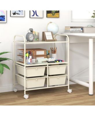 4 Drawers Shelves Rolling Storage Cart Rack