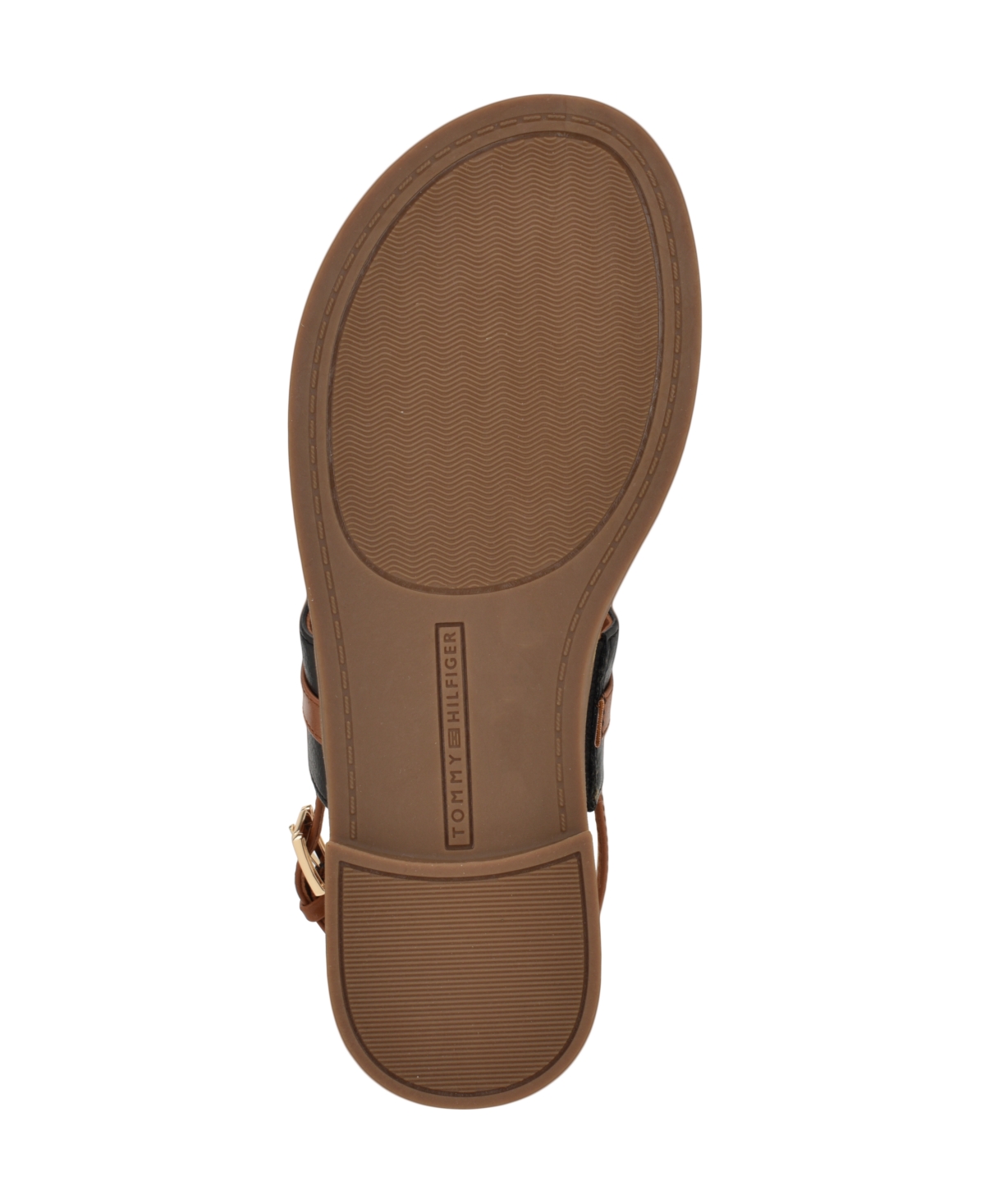 Tommy Hilfiger Women's Carree T-strap Flat Sandals In Black,brown