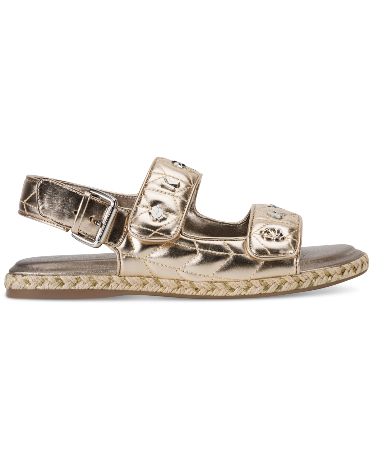 KARL LAGERFELD WOMEN'S CHARLAY ALMOND TOE FLAT SANDALS 