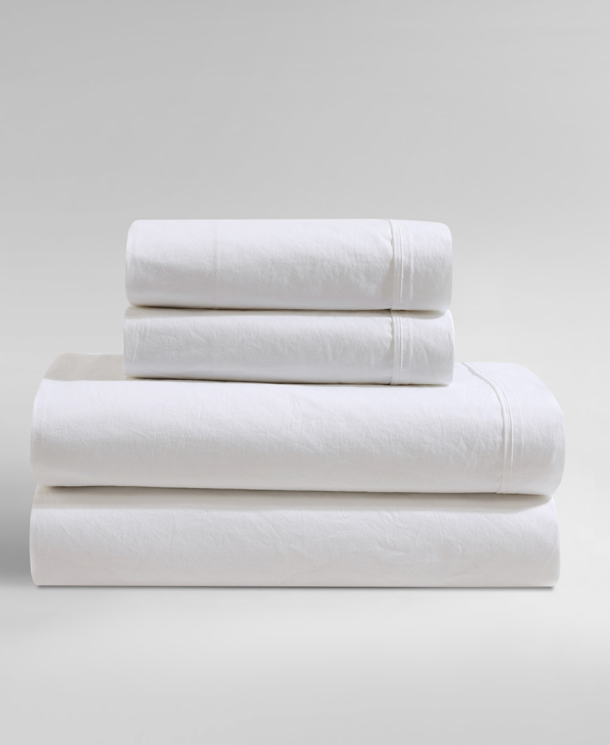 Calvin Klein Washed 200-thread Count Cotton 3-pc. Sheet Set, Twin In White
