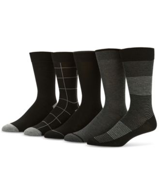 Perry Ellis Portfolio - Men's Patterned Crew Socks, 5-pack