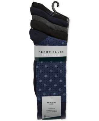 Men's Flat Knit Dress Crew Socks, 5-pack