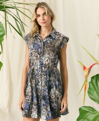 Women's Cotton Printed Shirtdress