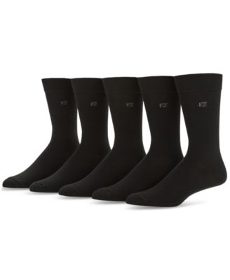 Perry Ellis Portfolio - Men's Flat Knit Dress Crew Socks, 5-pack