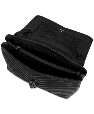 Edie Medium Leather Flap Shoulder Bag 