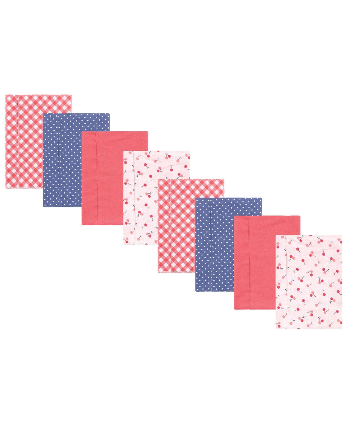 Hudson Baby Girls Gentle Cotton-Blend Flannel Burp Cloths Value Set