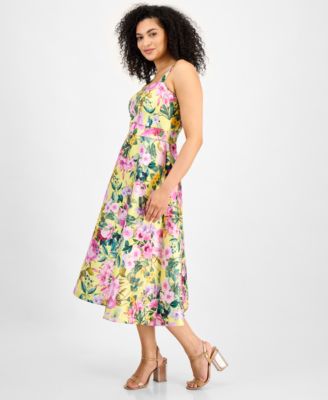 Women's Floral-Print Fit & Flare Dress