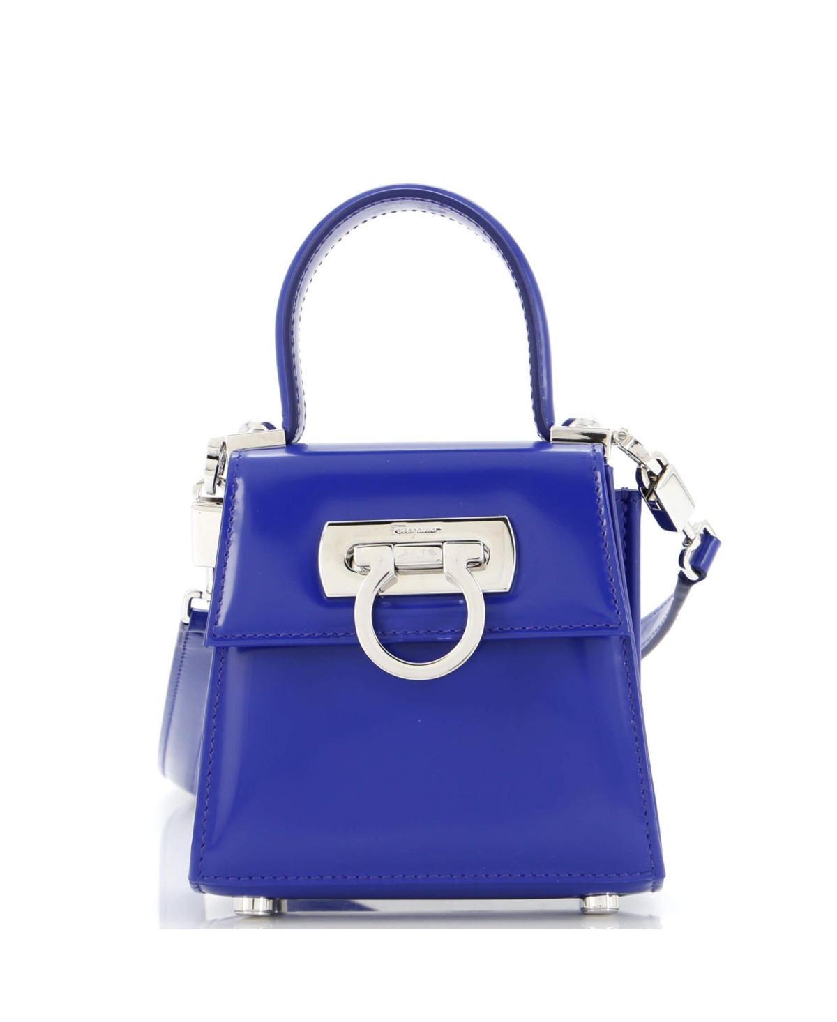 Xs Iconic Top Handle Bag Leather - Blue