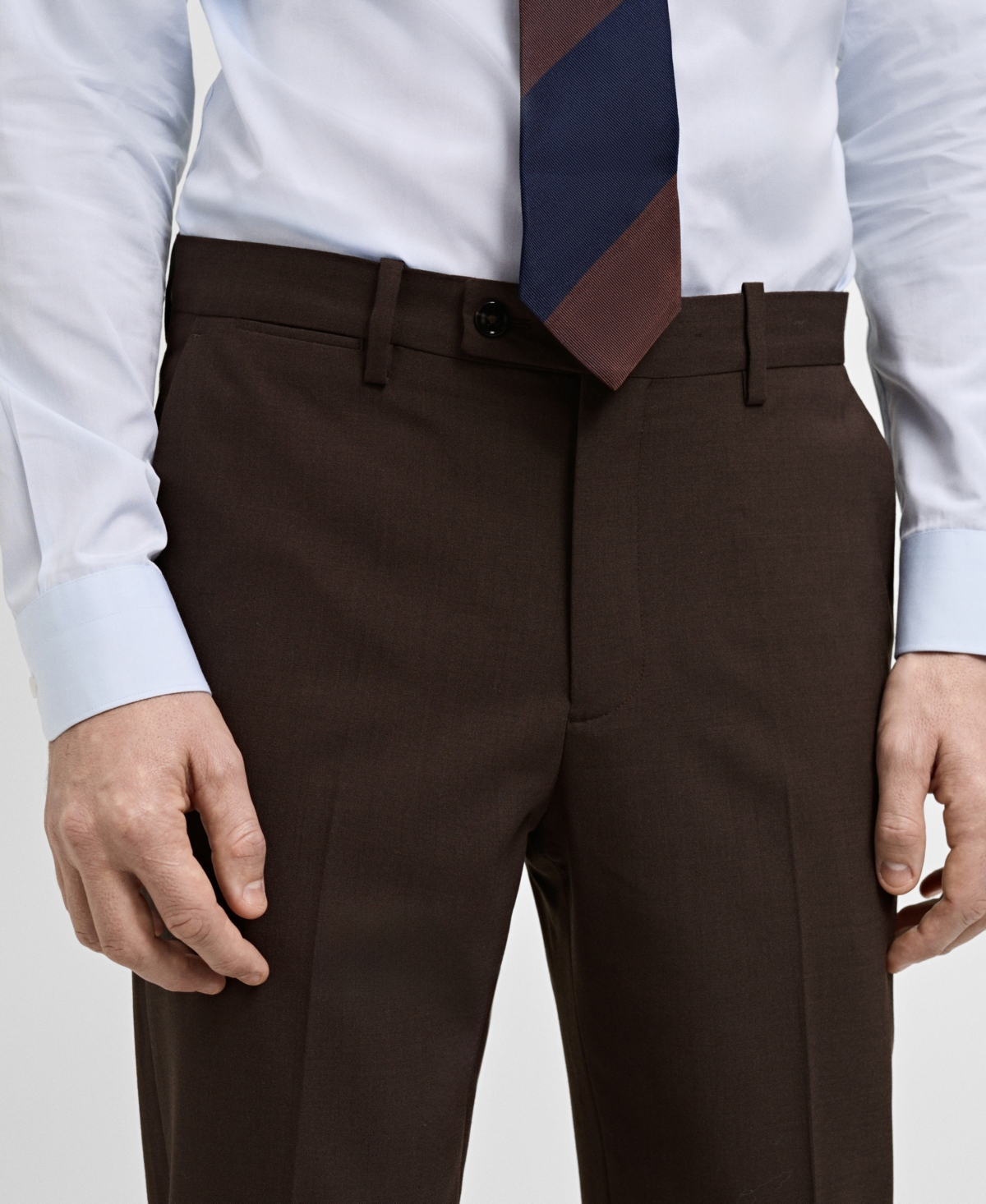 Mango Men's Slim-fit Wool Suit Pants In Blue