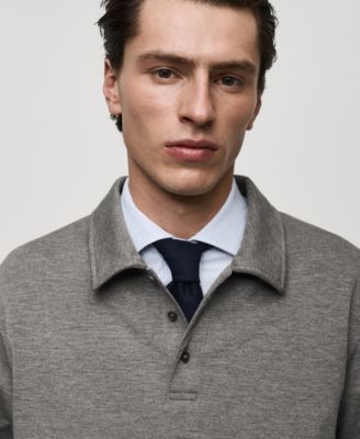 Men's Regular-Fit Polo-Collar Pullover