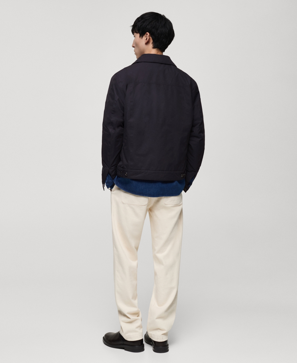 Mango Men's Water-repellent Quilted Jacket In Dark Navy