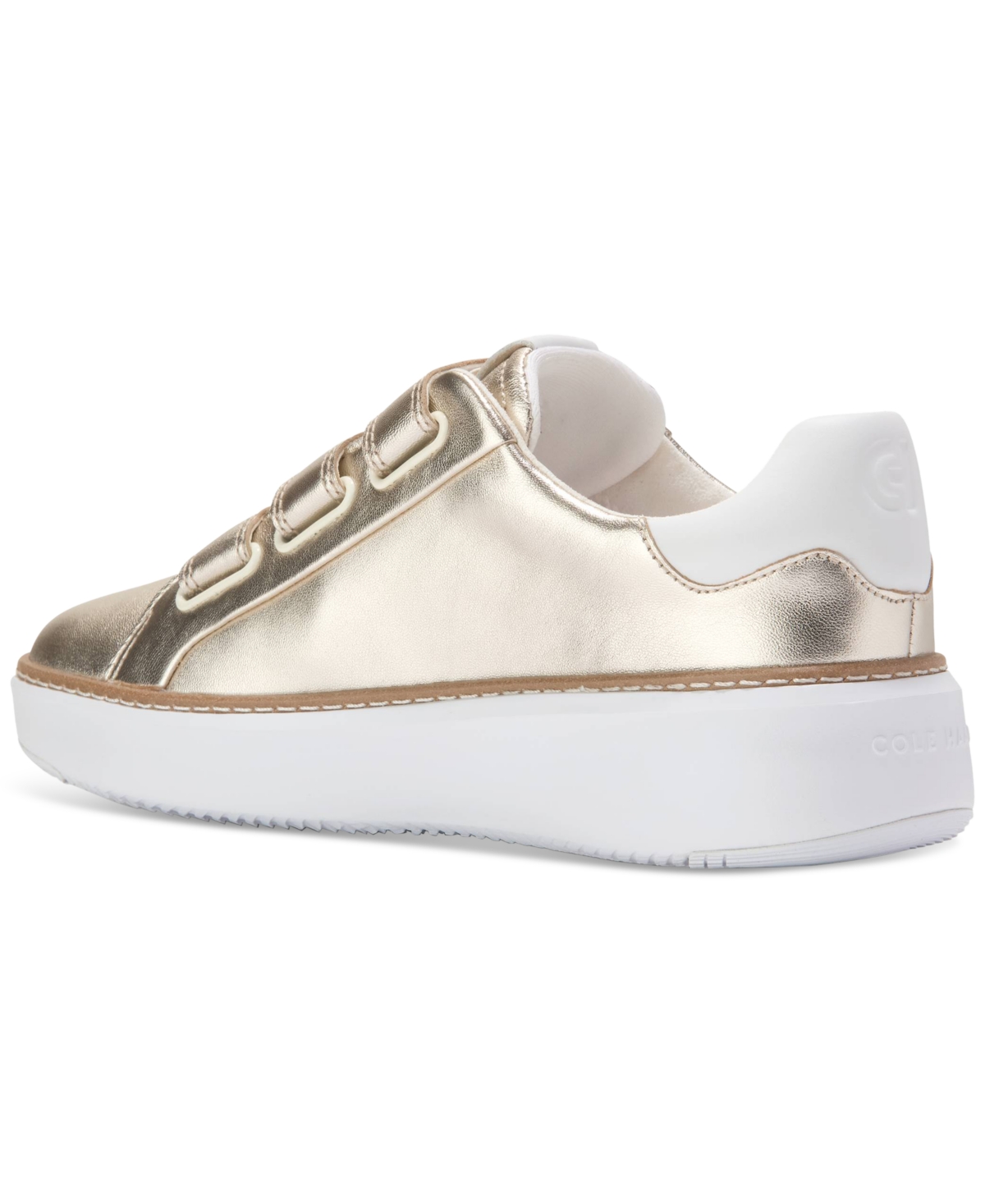 Cole Haan Women's Grandpro Topspin Triple Strap Sneakers In Soft Gold
