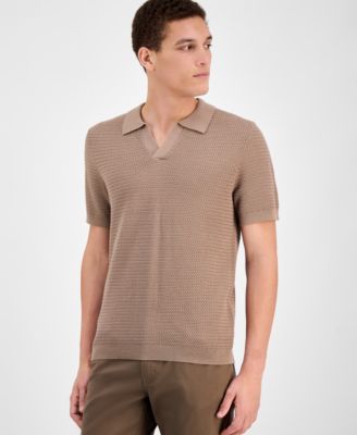 Alfani - Men's Textured Polo Shirt