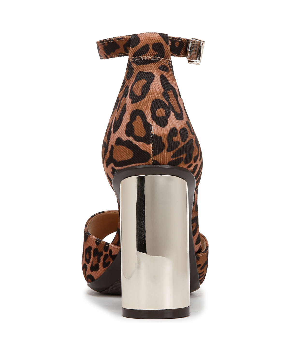 Naturalizer Women's Malia Block Heel Open Square Toe Platform Sandals In Natural Cheetah Print Fabric