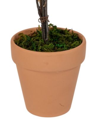 14.5" Artificial Mixed Floral Valentine's Day Potted Topiary