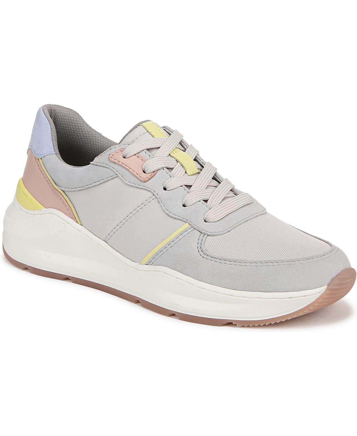 Women's Blossom Round Toe Lace Up Wedge Sneakers