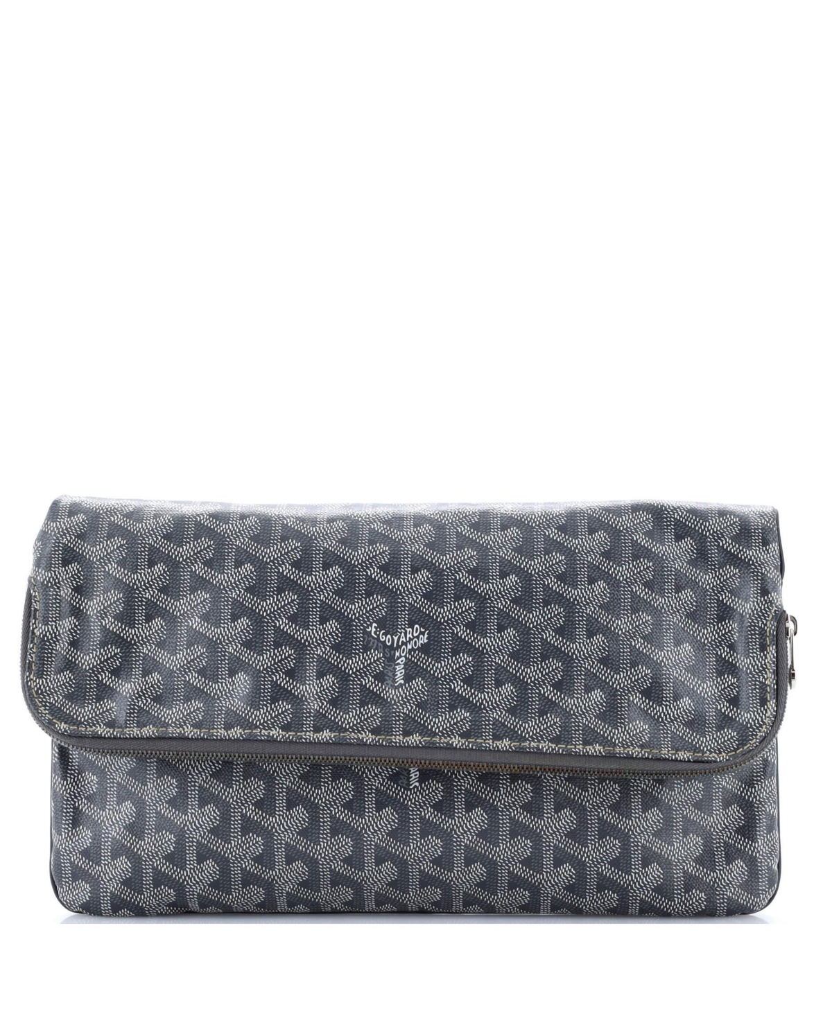 Saint Marie Clutch Coated Canvas - Gray