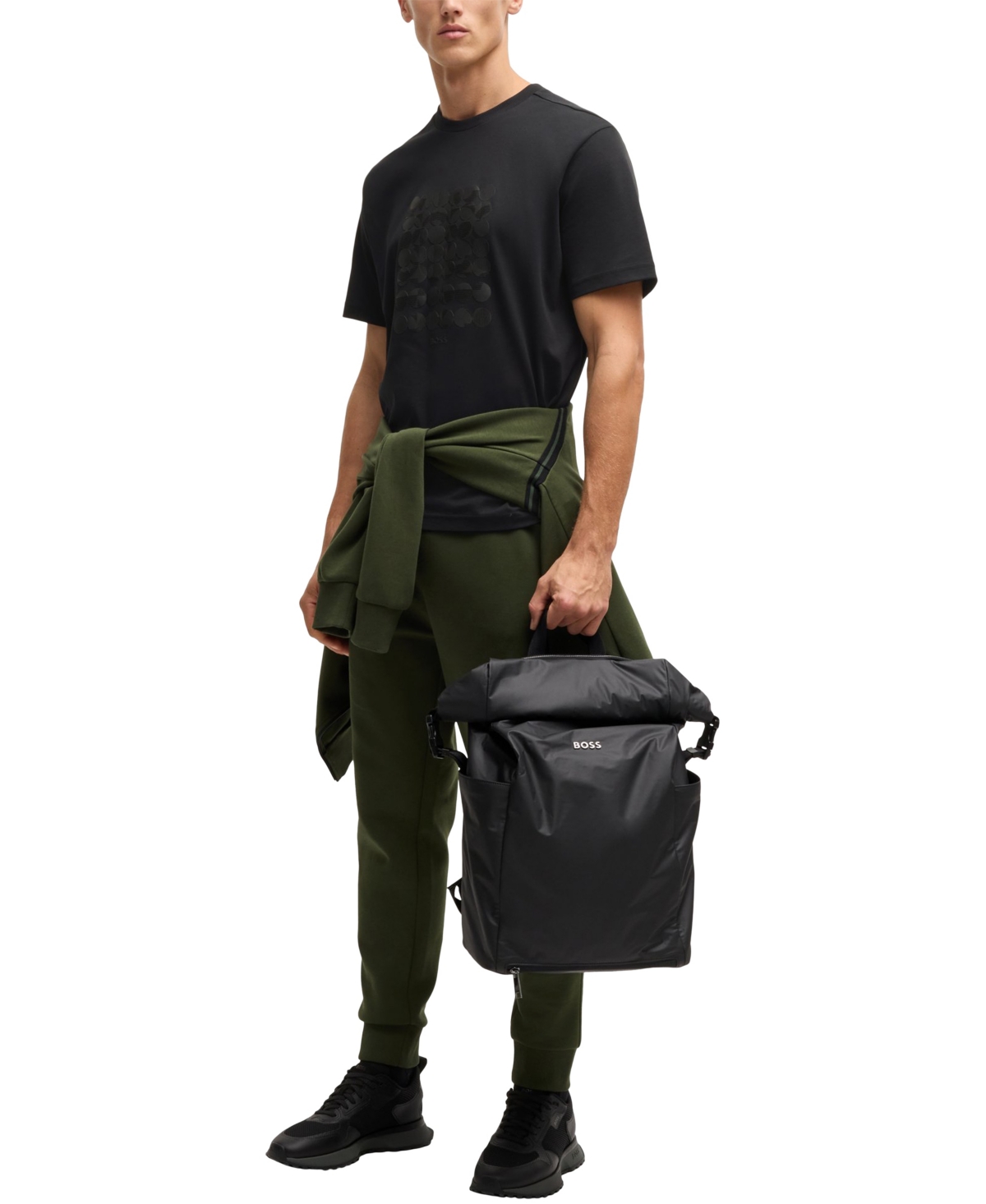 Shop Hugo Boss Boss By  Men's Interlock Cotton Regular-fit T-shirt In Black