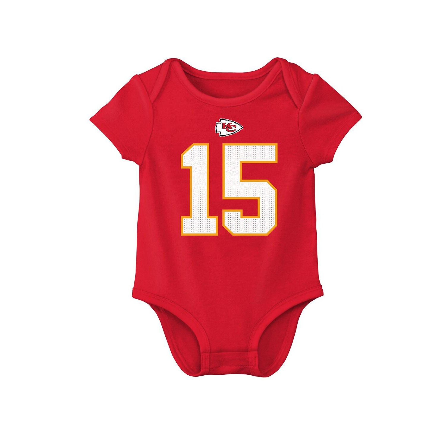 Baby Boys and Girls Patrick Mahomes Red Kansas City Chiefs Player Name & Number Bodysuit