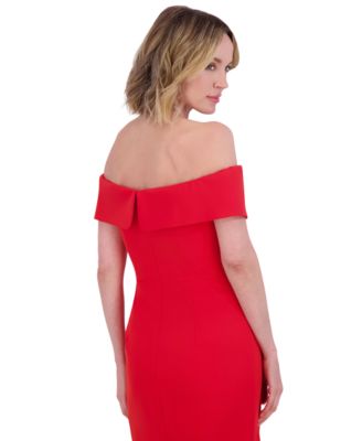 eliza j off the shoulder sheath dress Eliza J Women's Off-The-Shoulder Sheath Dress - Green