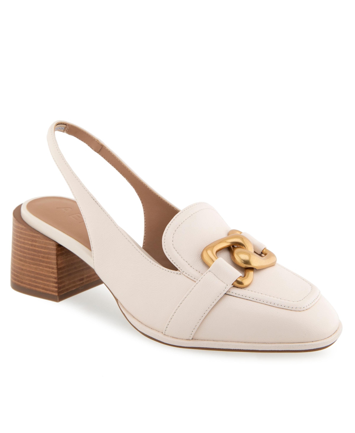 Women's Allure Almond Toe Slingback Heels - Eggnog Leather