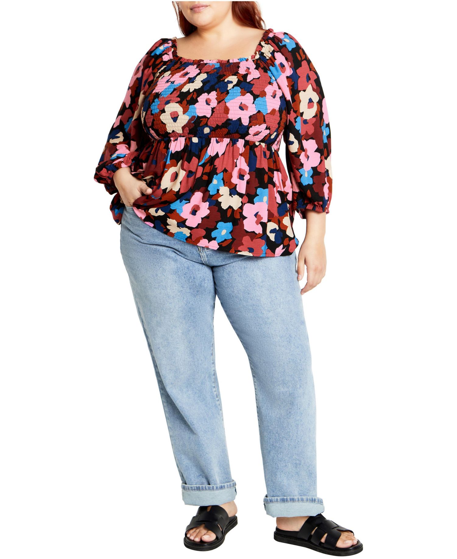 Women's Poppy Print Top