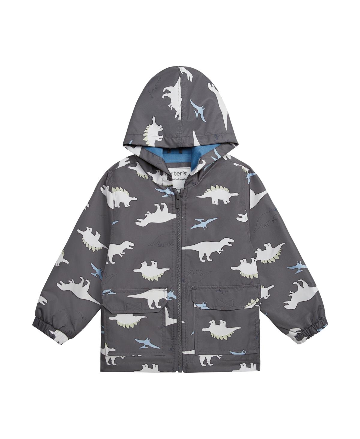 Carter s Boy's Light Weight Color Change Dino Jacket - Dark grey