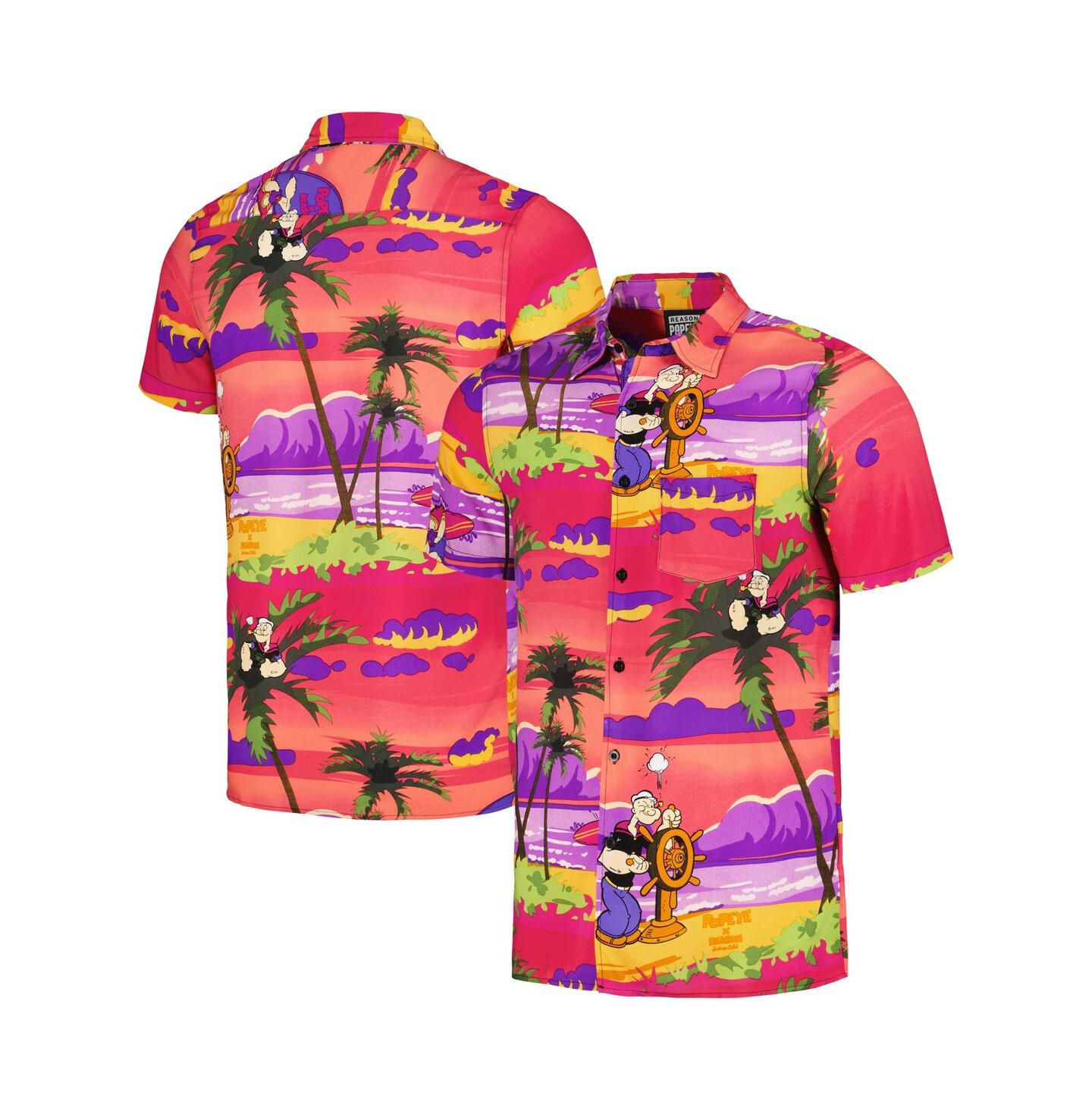 Рубашка Reason Pink Popeye Sunset Button-Up — фото 1