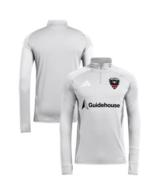 adidas - Men's Silver D.C. United 2025 Quarter-Zip Long Sleeve Training Top