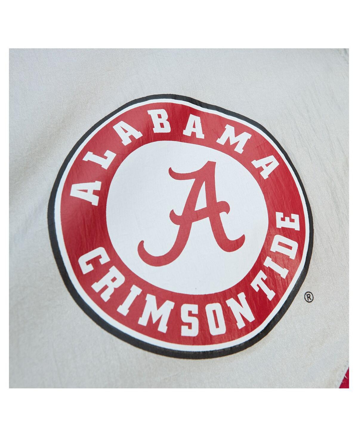Mitchell & Ness Men's Crimson/cream Alabama Crimson Tide Arched Retro Lined Full-zip Windbreaker Jacket In Crimson,cream