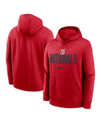 Nike - Men's Red Washington Nationals Club Slack Pullover Hoodie