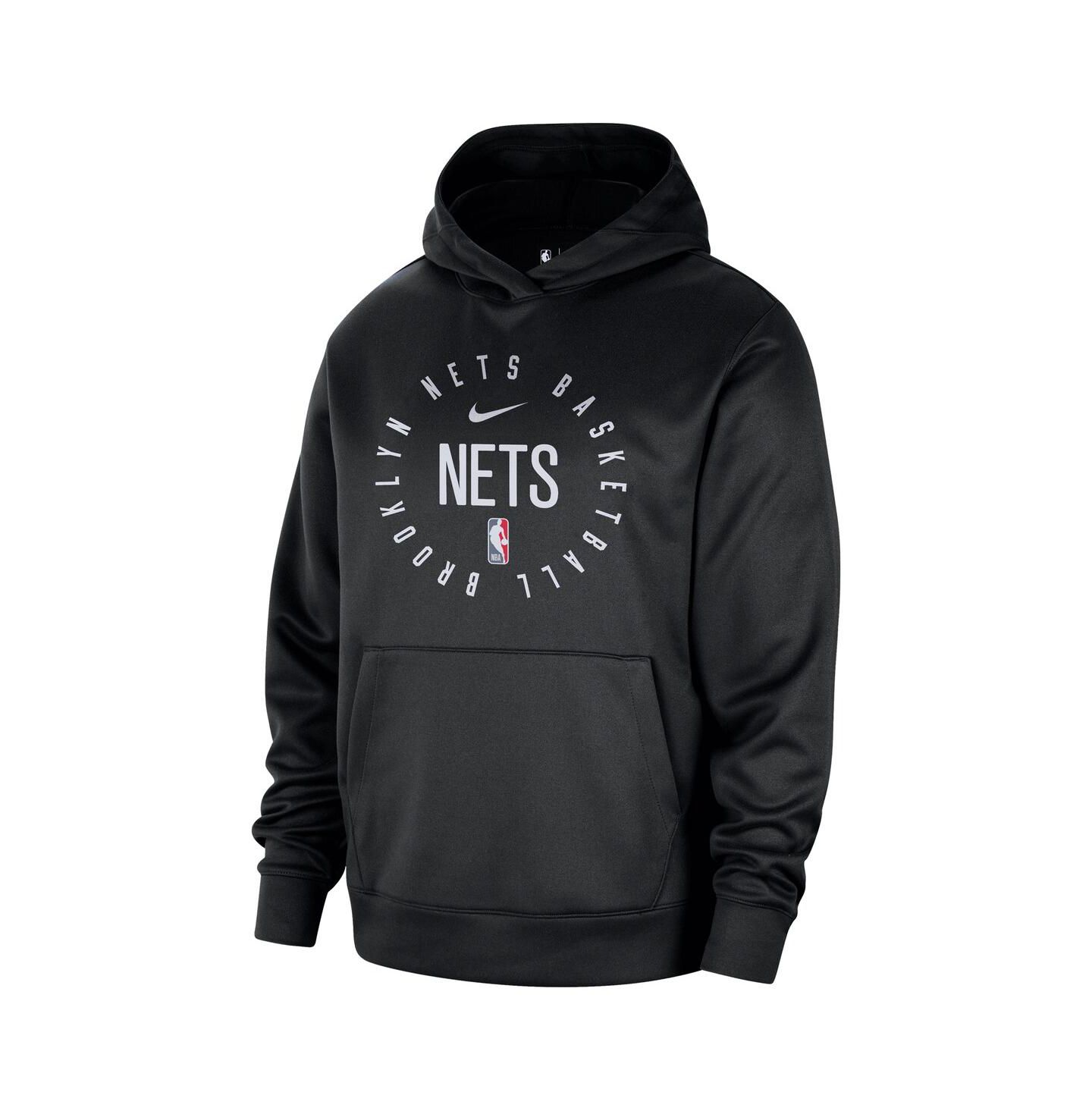 Мужское худи Nike Black Brooklyn Nets 2024/25 Spotlight On-Court Practice Performance Pullover — фото 2