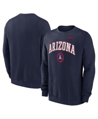 Nike - Men's Navy Arizona Wildcats Arched Seal Pullover Sweatshirt