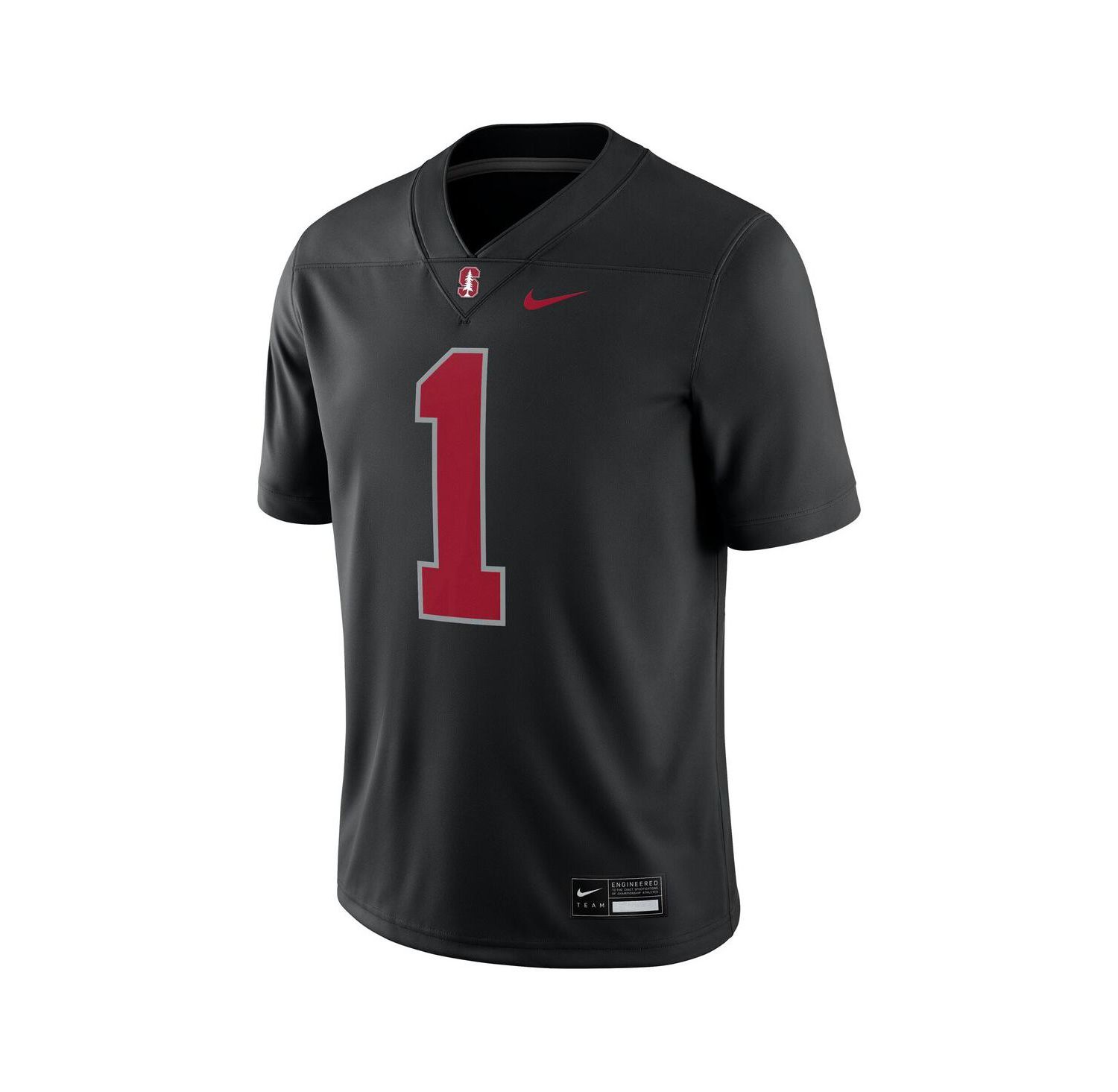 Men's 1 Black Stanford Cardinal Alternate Game Jersey