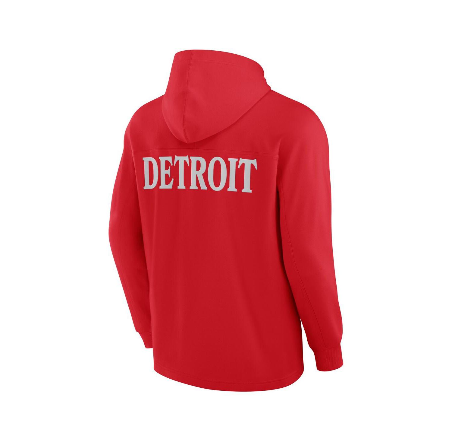 Men's Red Detroit Red Wings Elements Blaze Tri-Blend Long Sleeve Hoodie T-Shirt