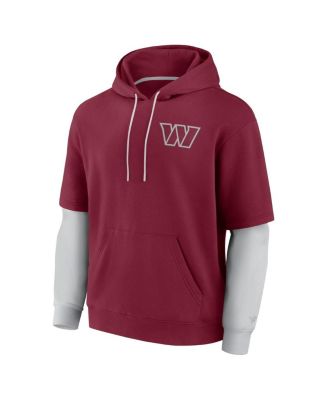 Men's and Women's Burgundy Washington Commanders Sleek Elements Pullover Hoodie