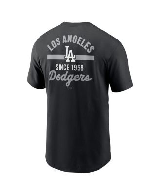 Men's Black Los Angeles Dodgers 2-Hit T-Shirt