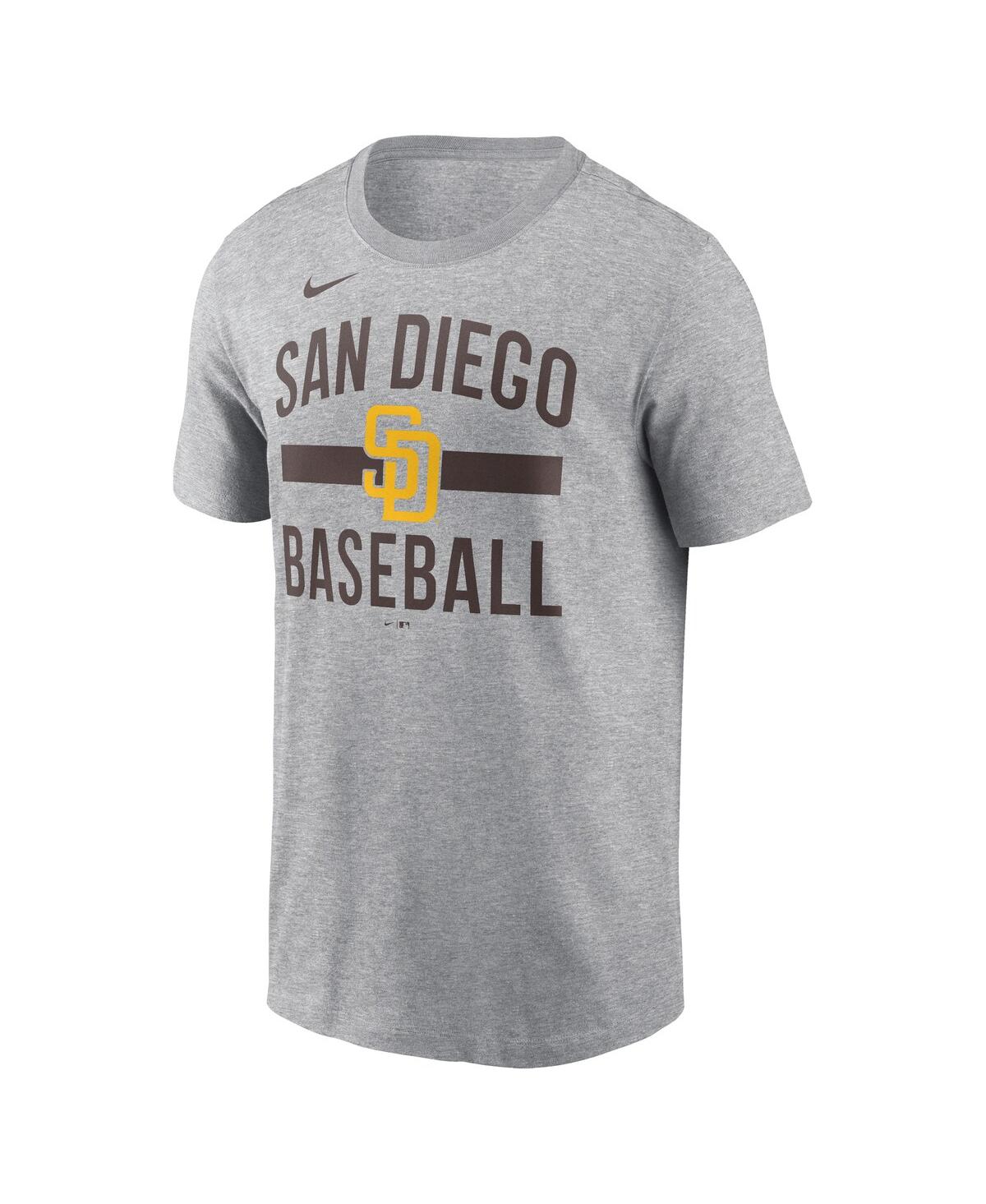Nike Men's Heather Gray San Diego Padres Arched T-shirt In Gray
