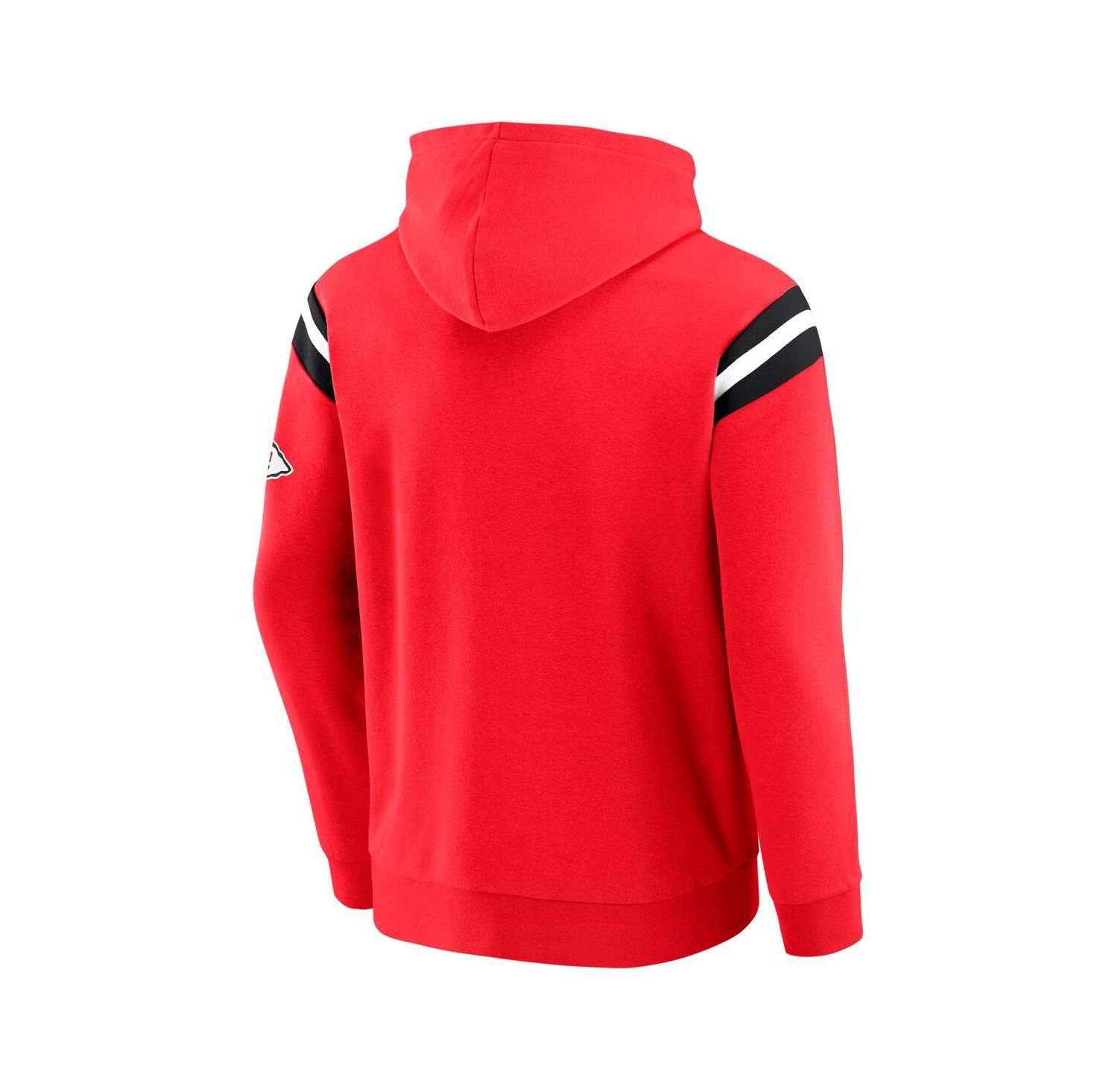 Men's Red Kansas City Chiefs Football Washed Pullover Hoodie