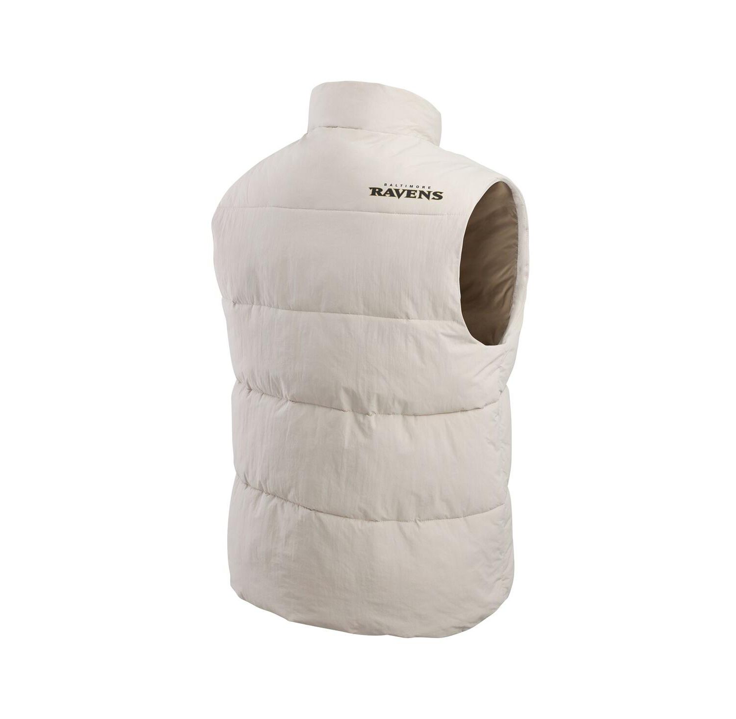 Men's Cream Baltimore Ravens Puffer Full-Snap Vest