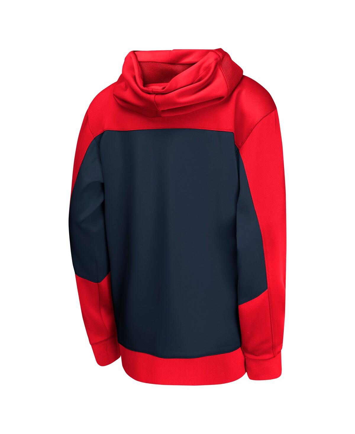 Nike Youth Red/navy New Orleans Pelicans Authentic On-court Showtime Performance Full-zip Hoodie In Red,navy