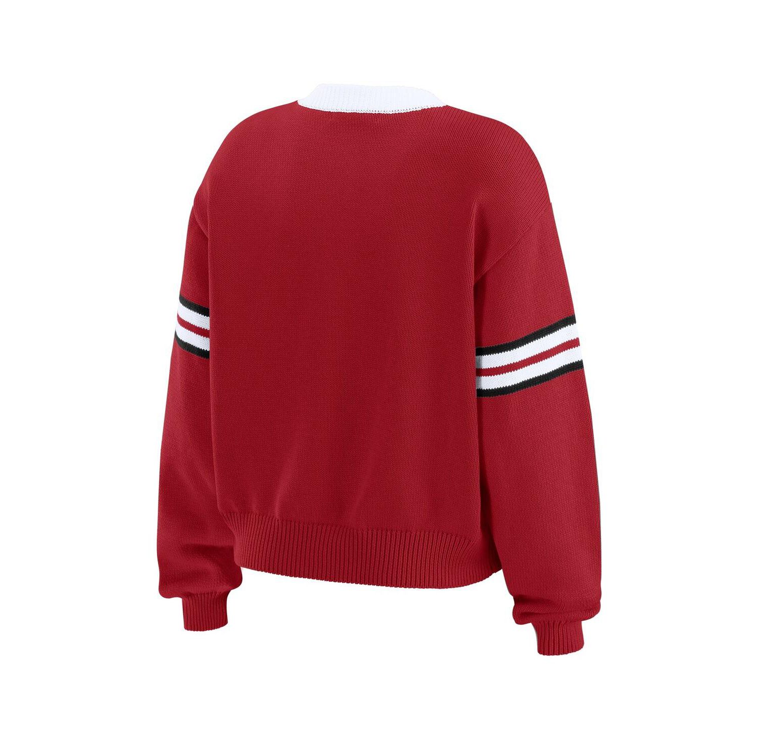 Women's Scarlet San Francisco 49ers Lace-Up Pullover Sweatshirt
