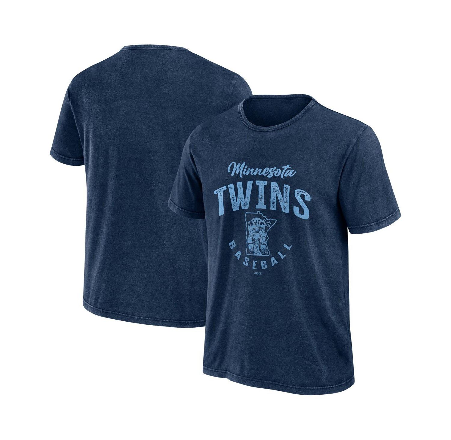Men's Navy Minnesota Twins Cooperstown Collection Washed T-Shirt