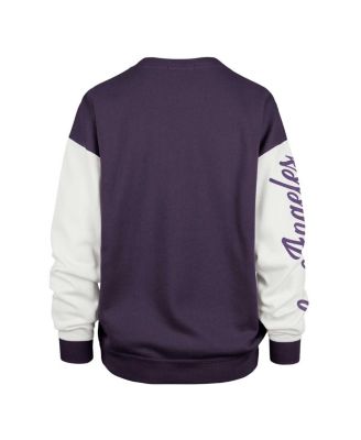 Women's Oversized Pullover Sweatshirt Purple Los Angeles Lakers Rise Andie Pullover Sweatshirt