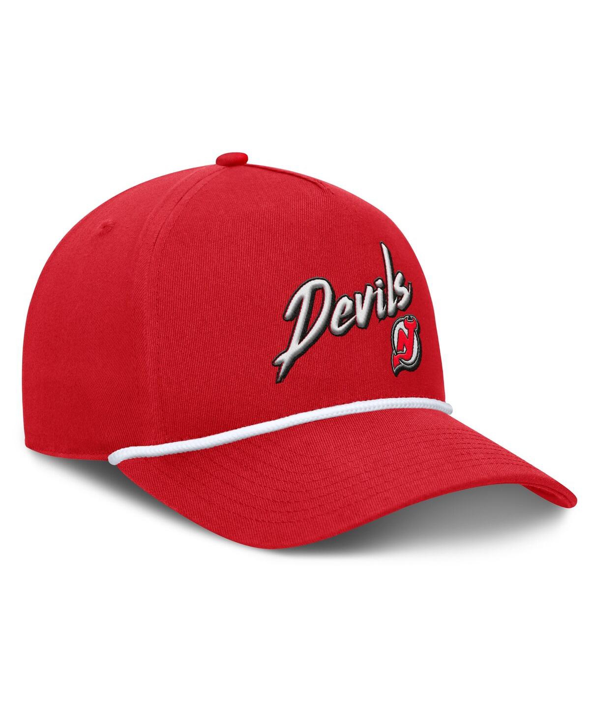 Fanatics Men's Red New Jersey Devils Decades Collection A-frame Rope Adjustable Hat In Red