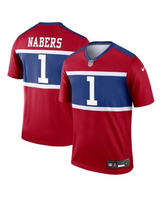 Nike - Men's Malik Nabers Red New York Giants Alternate Legend Player Performance Top