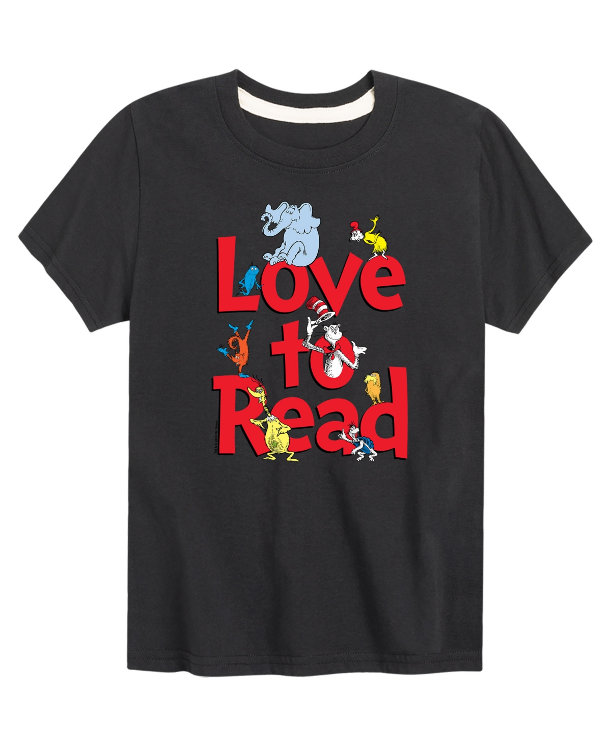 Hybrid Big Boys Dr. Seuss Love To Read Graphic T-shirt In Black