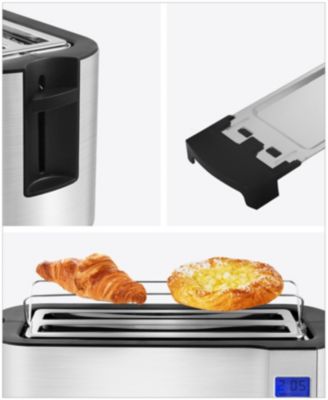 4-Slice Digital, Stainless Steel Long-Slot Toaster