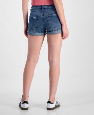 Juniors' Festival High-Rise Distressed Shorts